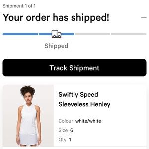 Lululemon swiftly tank top size 6 white